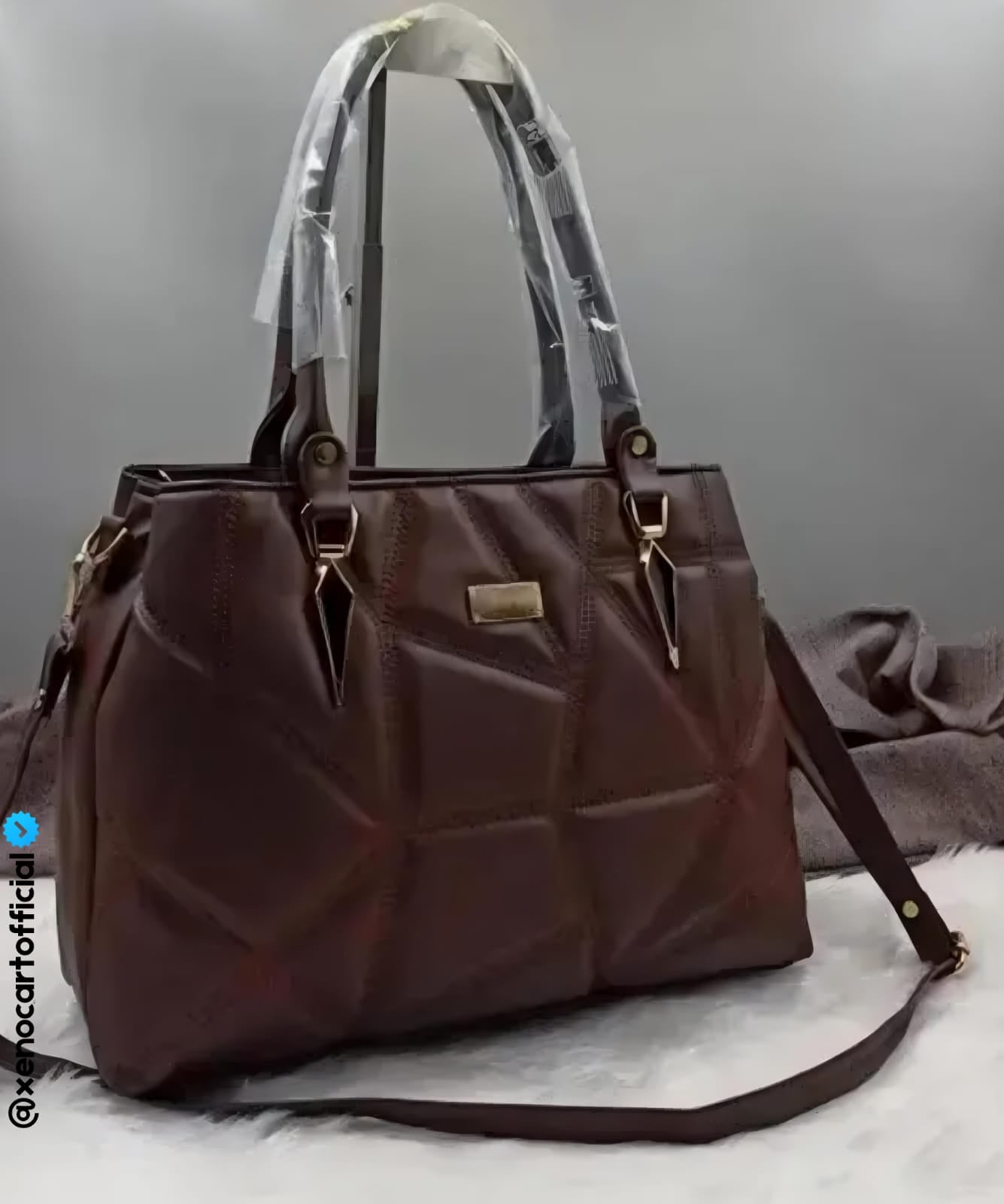 Luxurious Brown Leather Handbag