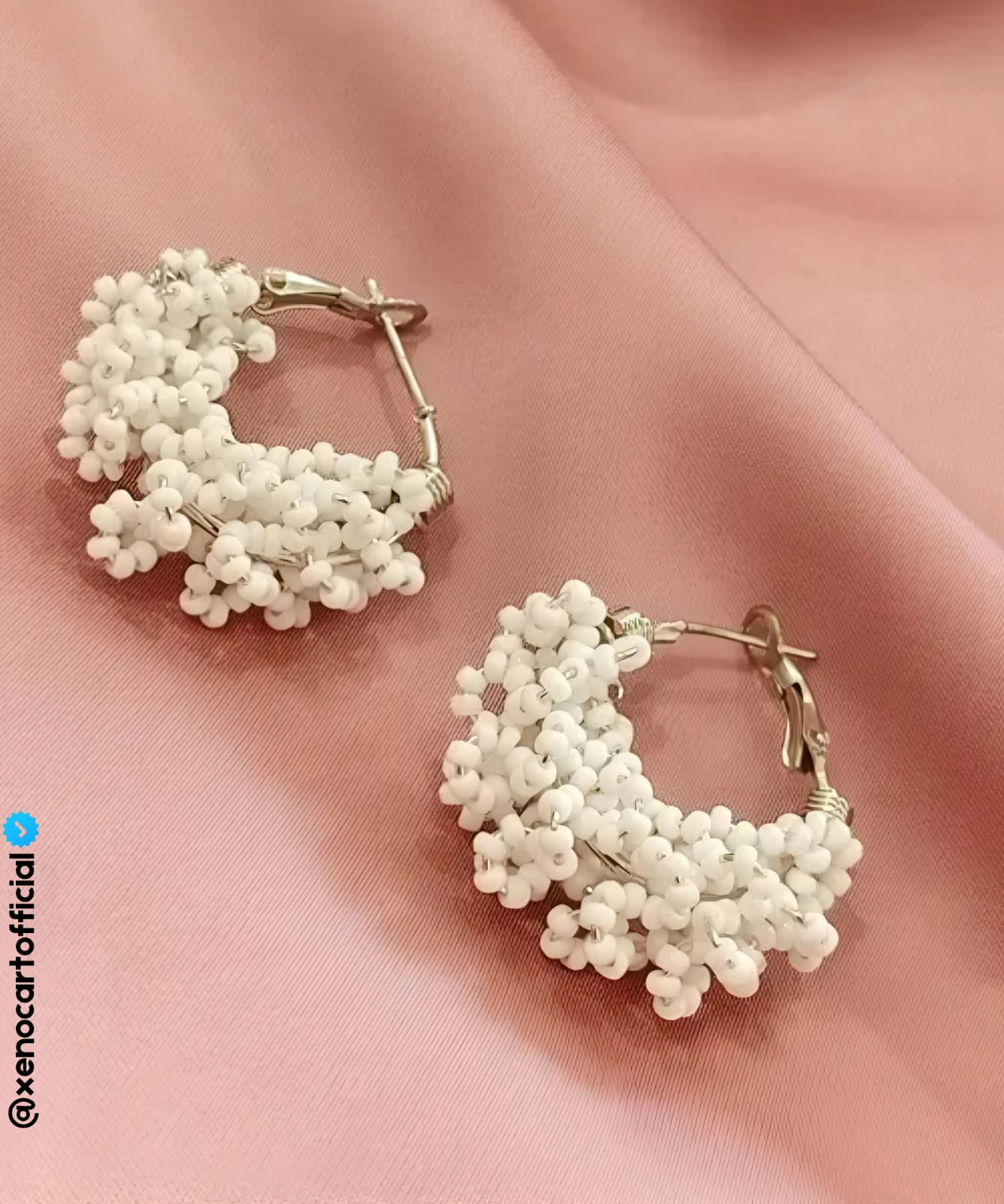 Elegant Beaded Hoop Earrings
