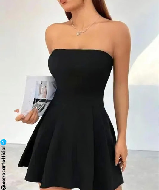 Midnight Glam Strapless Mini Dress