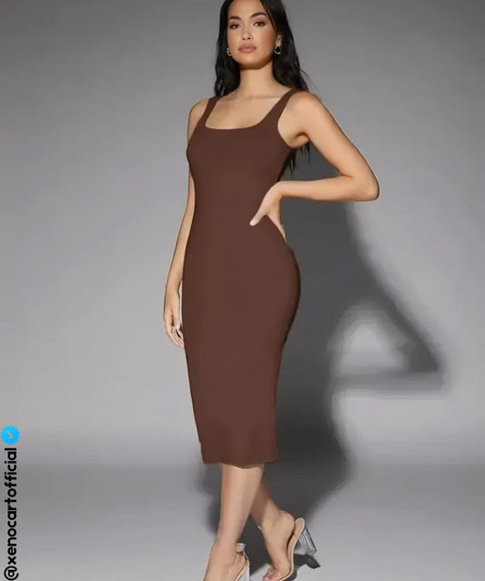 Chic Brown Bodycon Dress