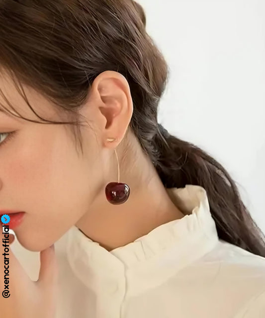 Chic Cherry Drop Earrings