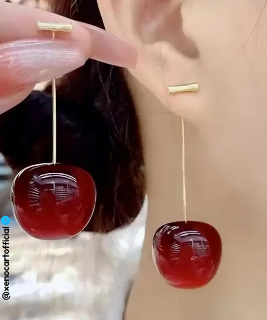 Chic Cherry Drop Earrings