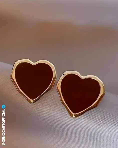 Elegant Minimalist Heart Stud Earrings