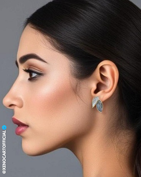 Elegant Leaf-Inspired Stud Earrings