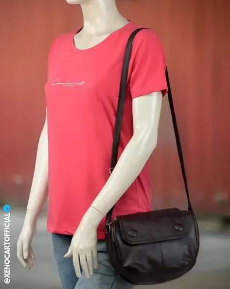 Vintage Brown Leather Crossbody Bag