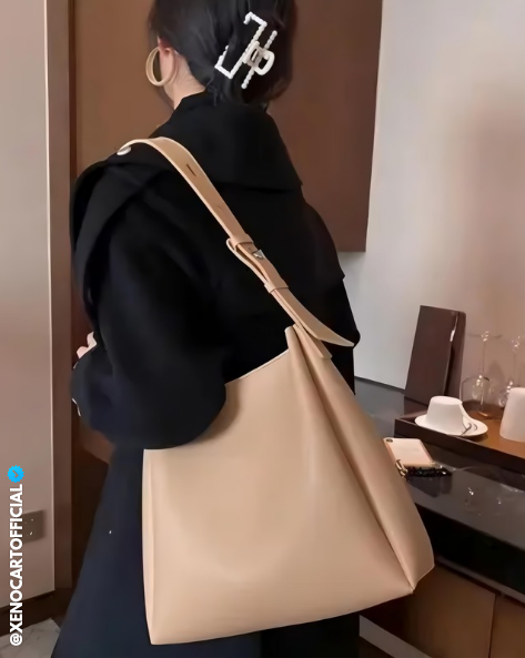 Elegant Nude Beige Shoulder Bag